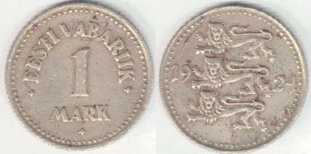1924 Estonia 1 Mark A004072